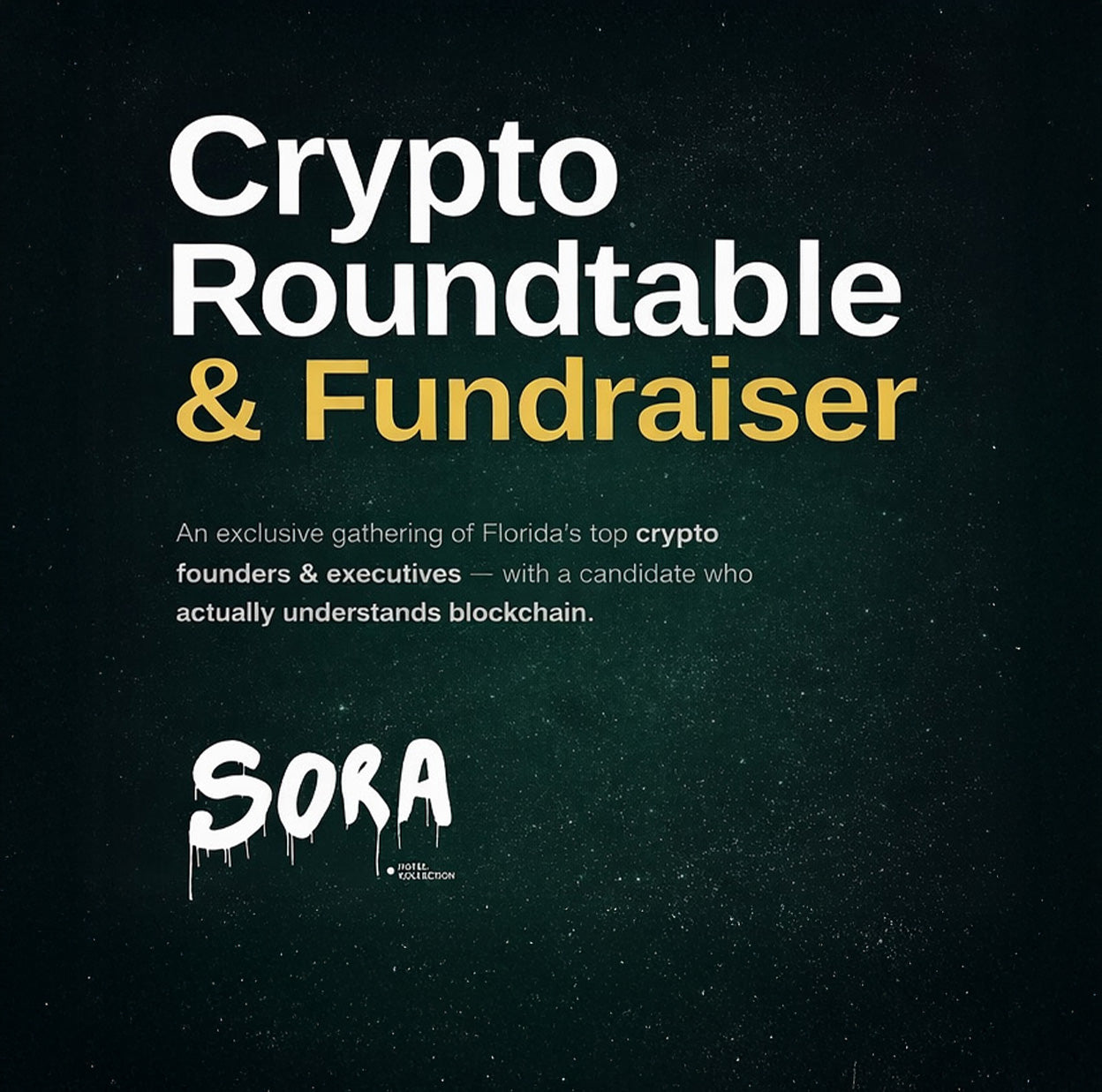 Crypto Roundtable & Fundraiser event